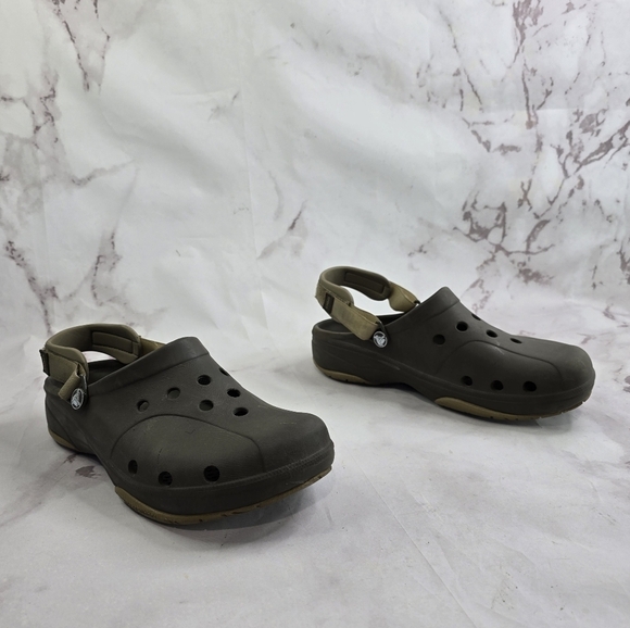 Crocs Sandal Womens 11 Mens Size 9 Brown All Terrain Shoe Sport Adjustable - Picture 2 of 11